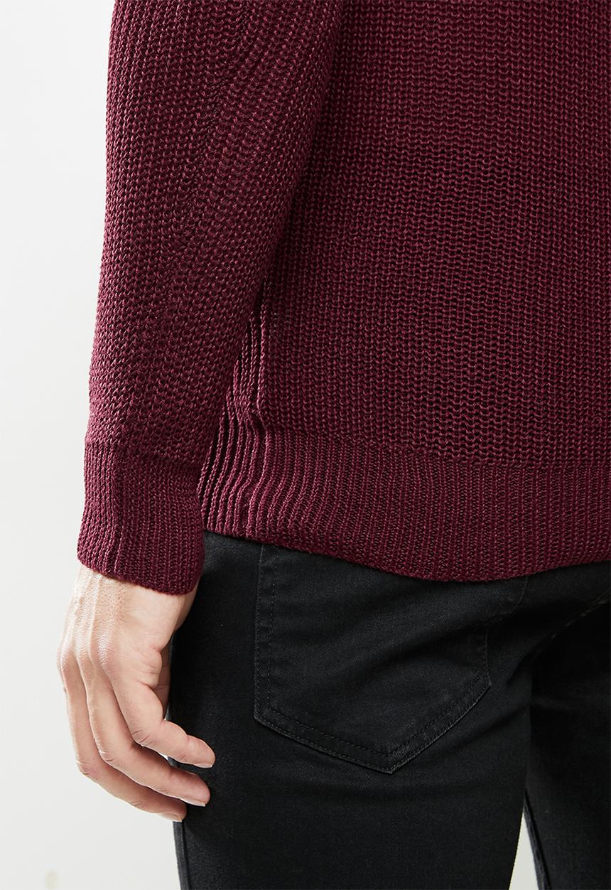 Brave Soul - Recycled knitwear - burgundy