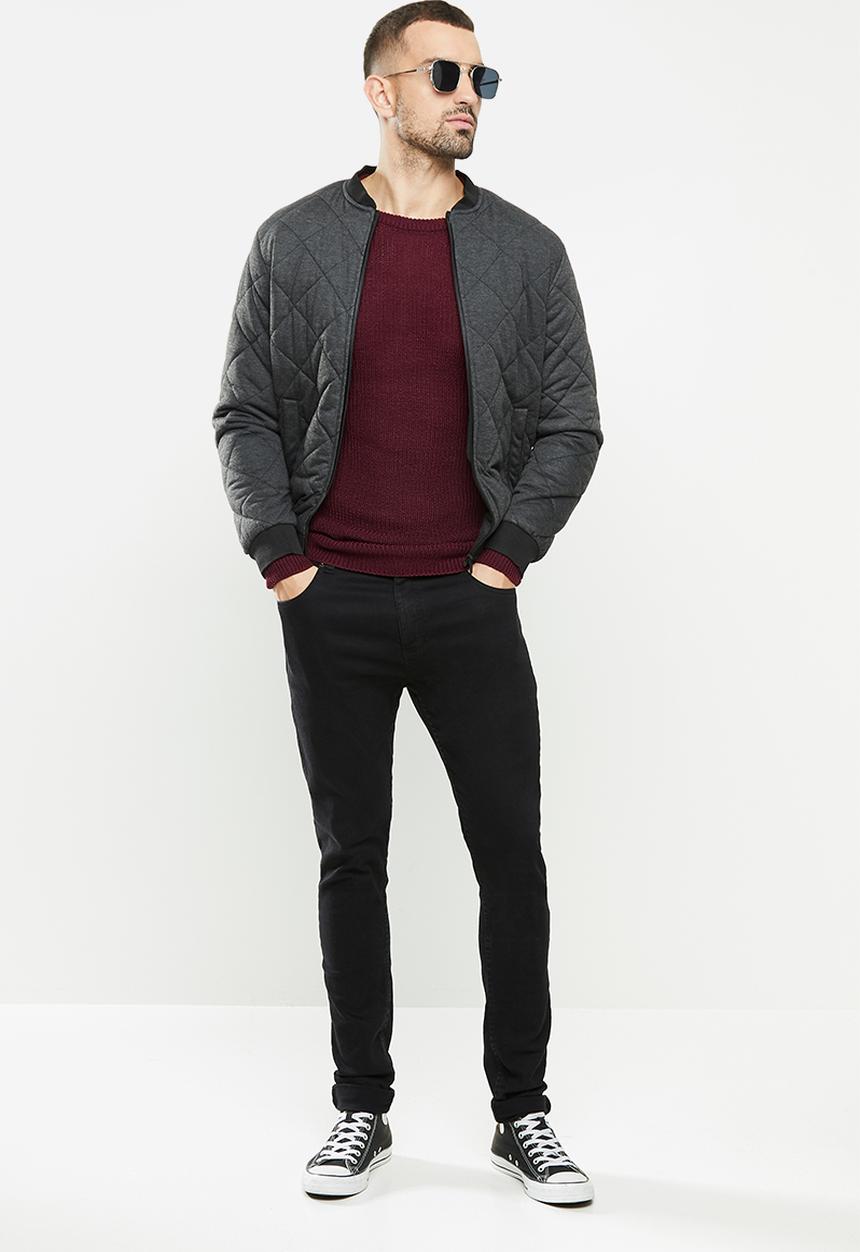 Brave Soul - Recycled knitwear - burgundy