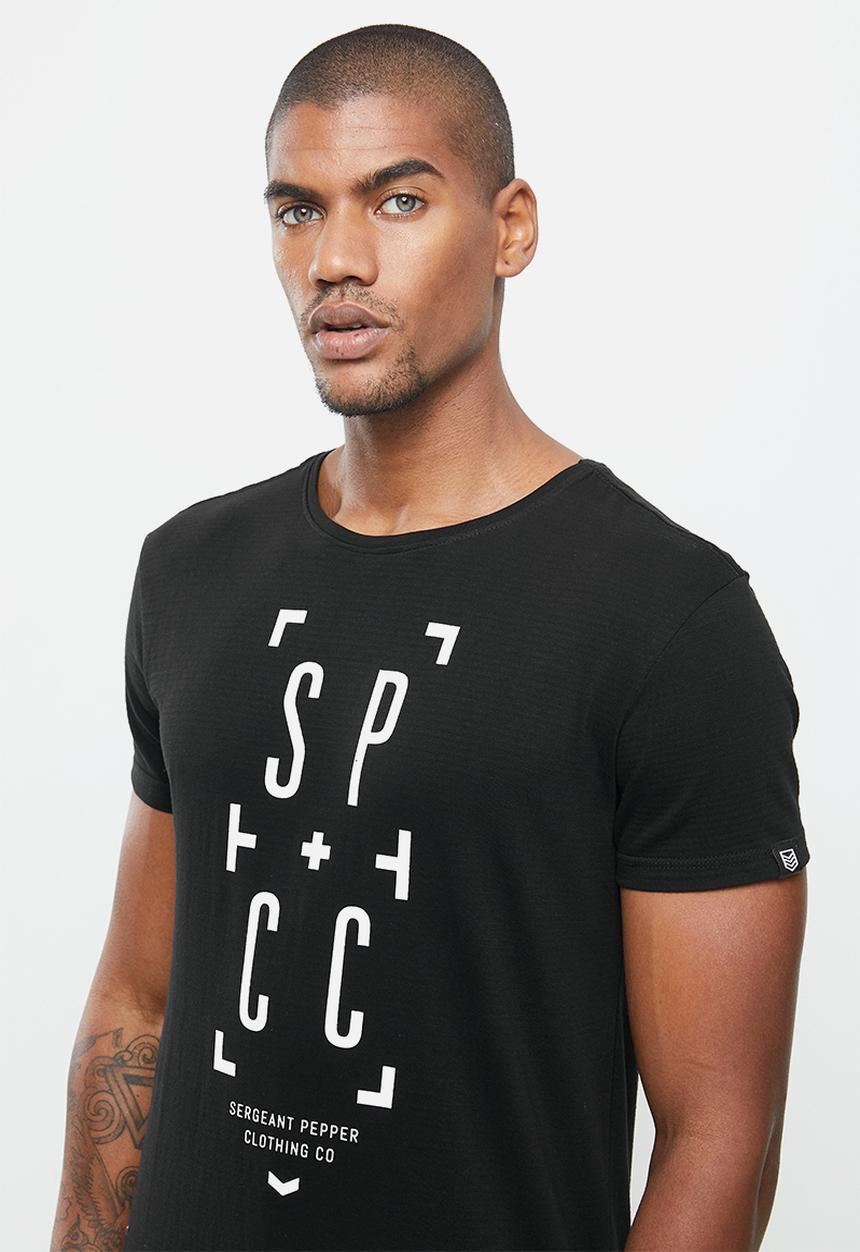 S.P.C.C - Heron side slit straight hem tee - black