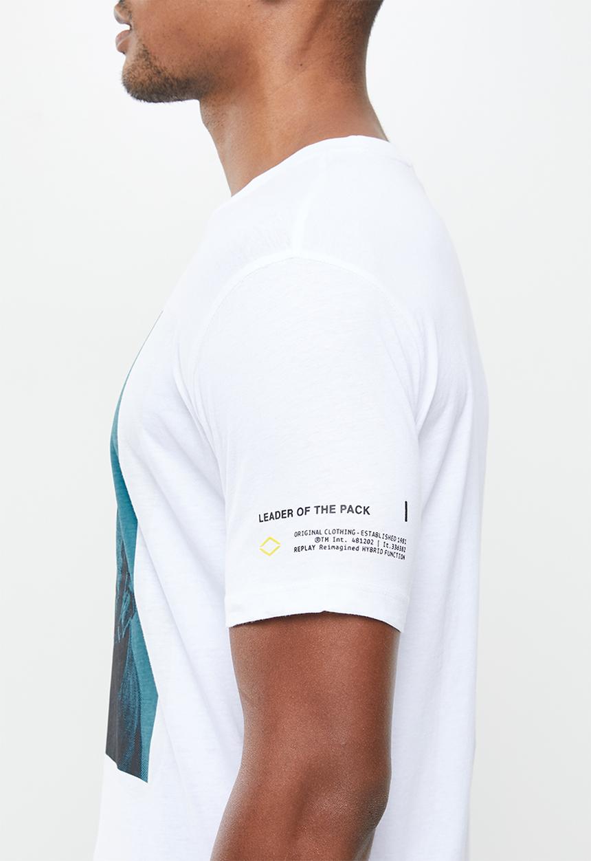Replay - Replay dog printed tee - white