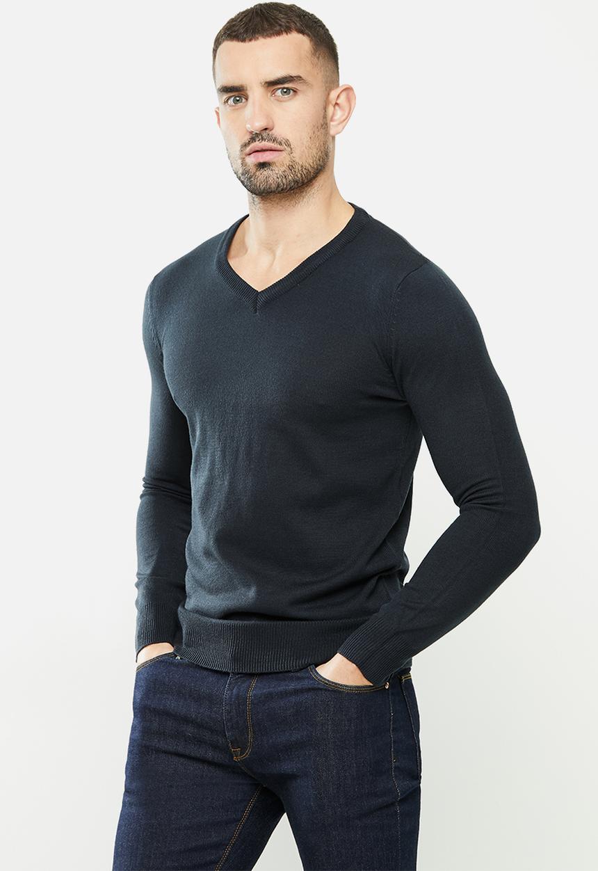 Brave Soul - Quazar knitwear - navy