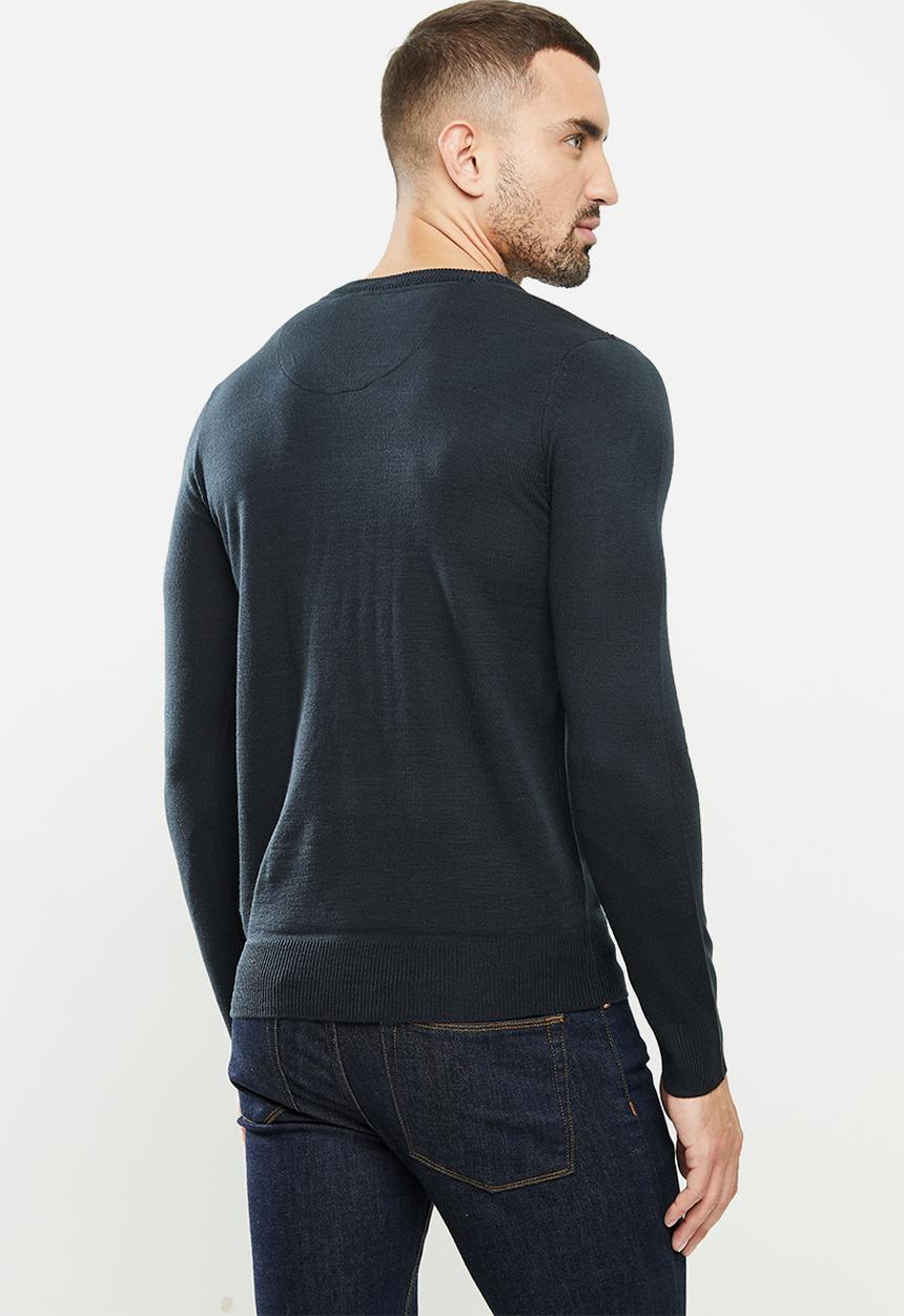 Brave Soul - Quazar knitwear - navy