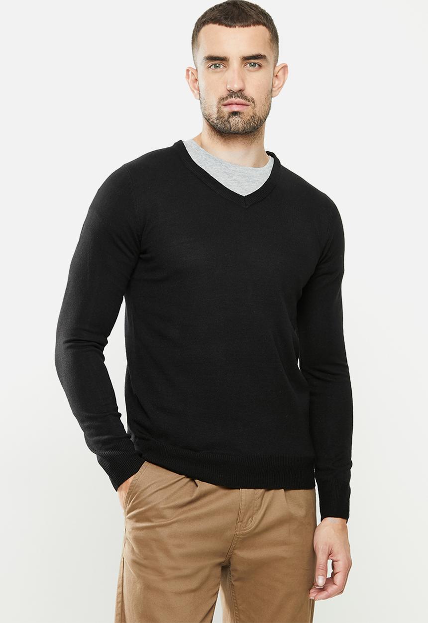 Brave Soul - Quazar knitwear - black