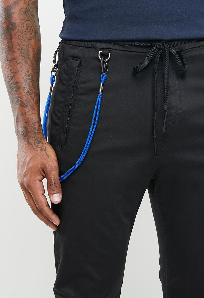 Replay - Replay elasticated slim chino - black