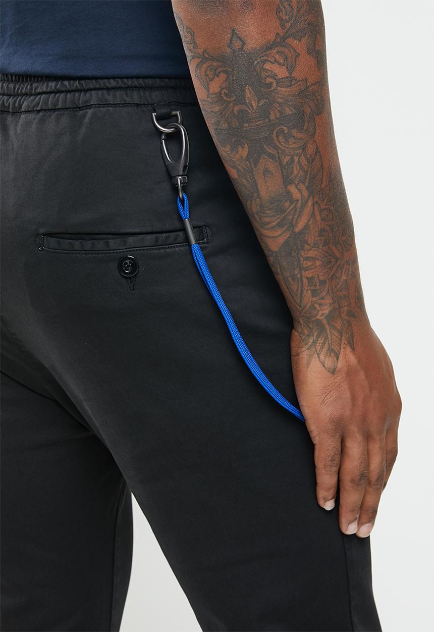 Replay - Replay elasticated slim chino - black