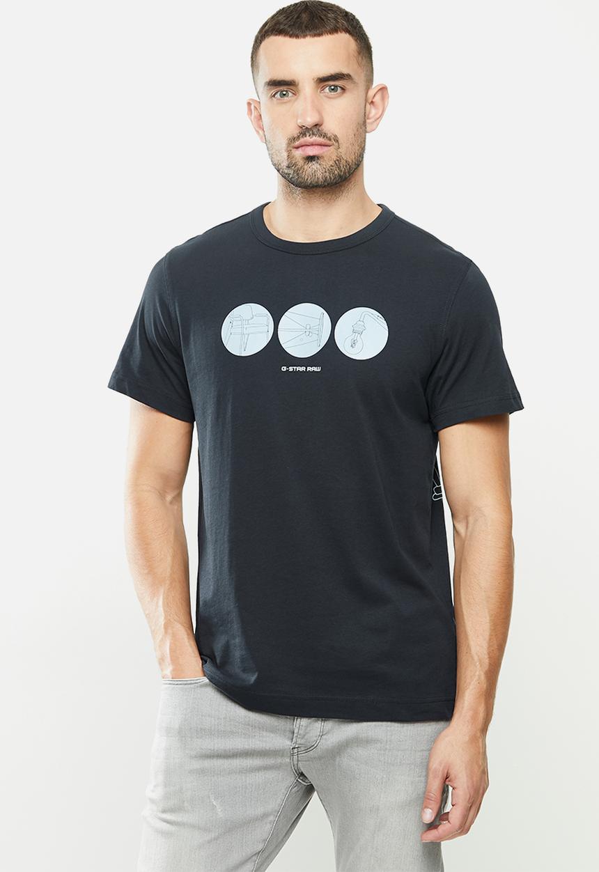 G-STAR - Circle object back graphic short sleeve tee - navy