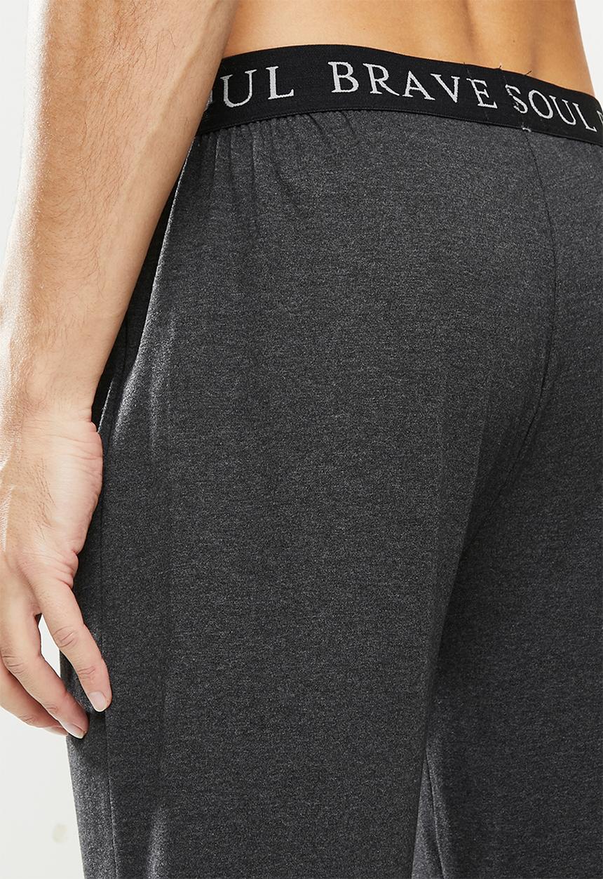 Brave Soul - Keith loungewear pants - charcoal 