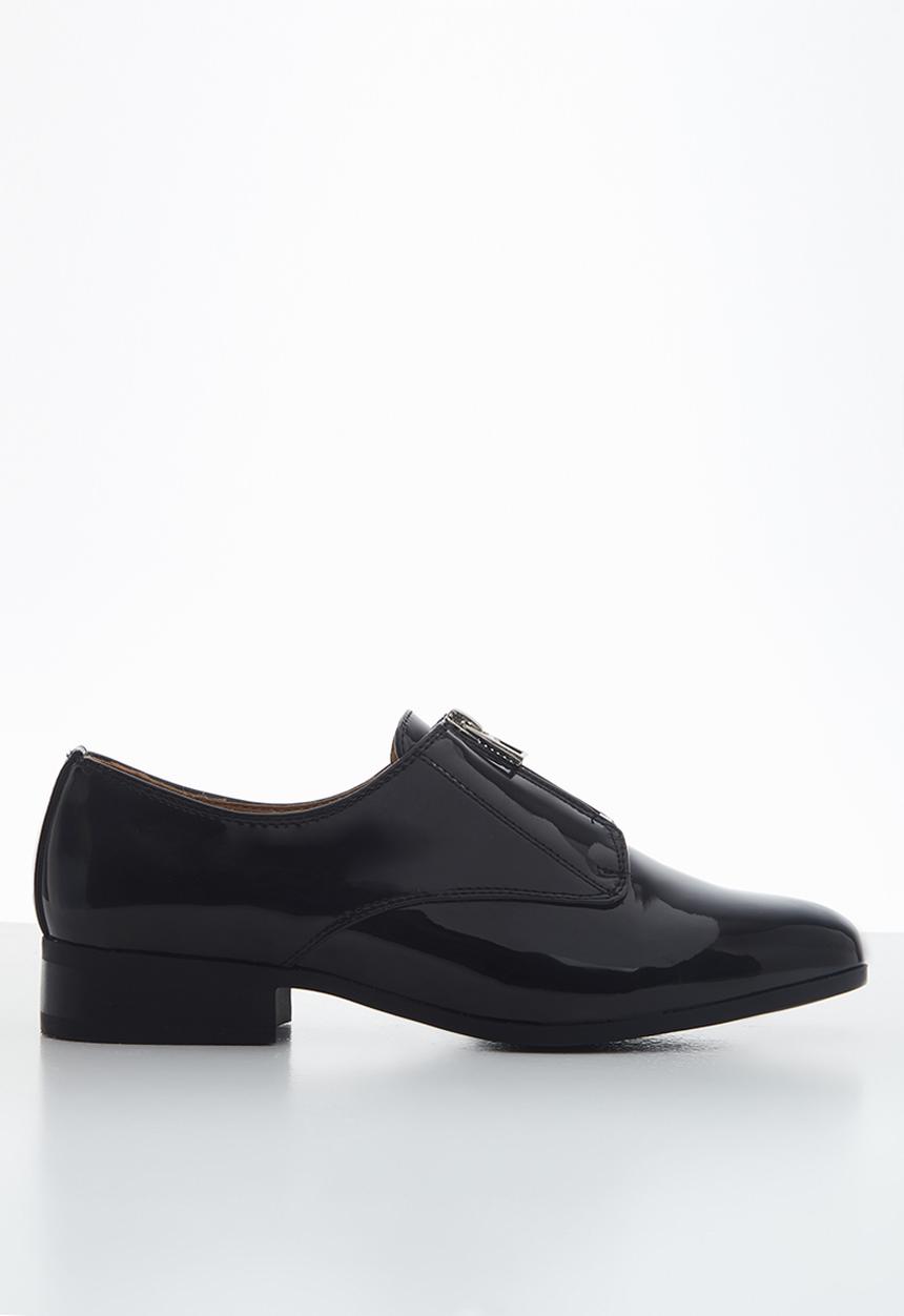 Missguided - Zip front brogue - black