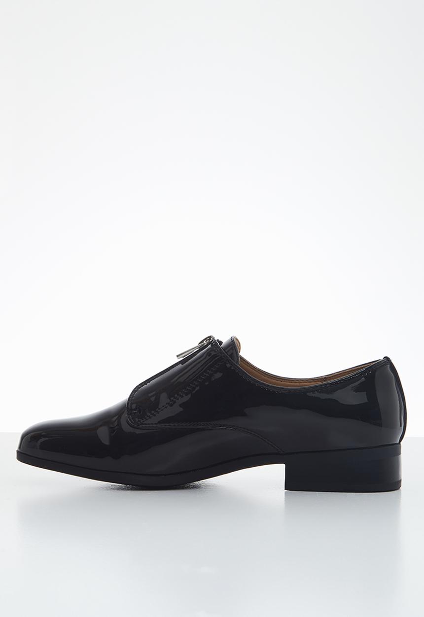 Missguided - Zip front brogue - black