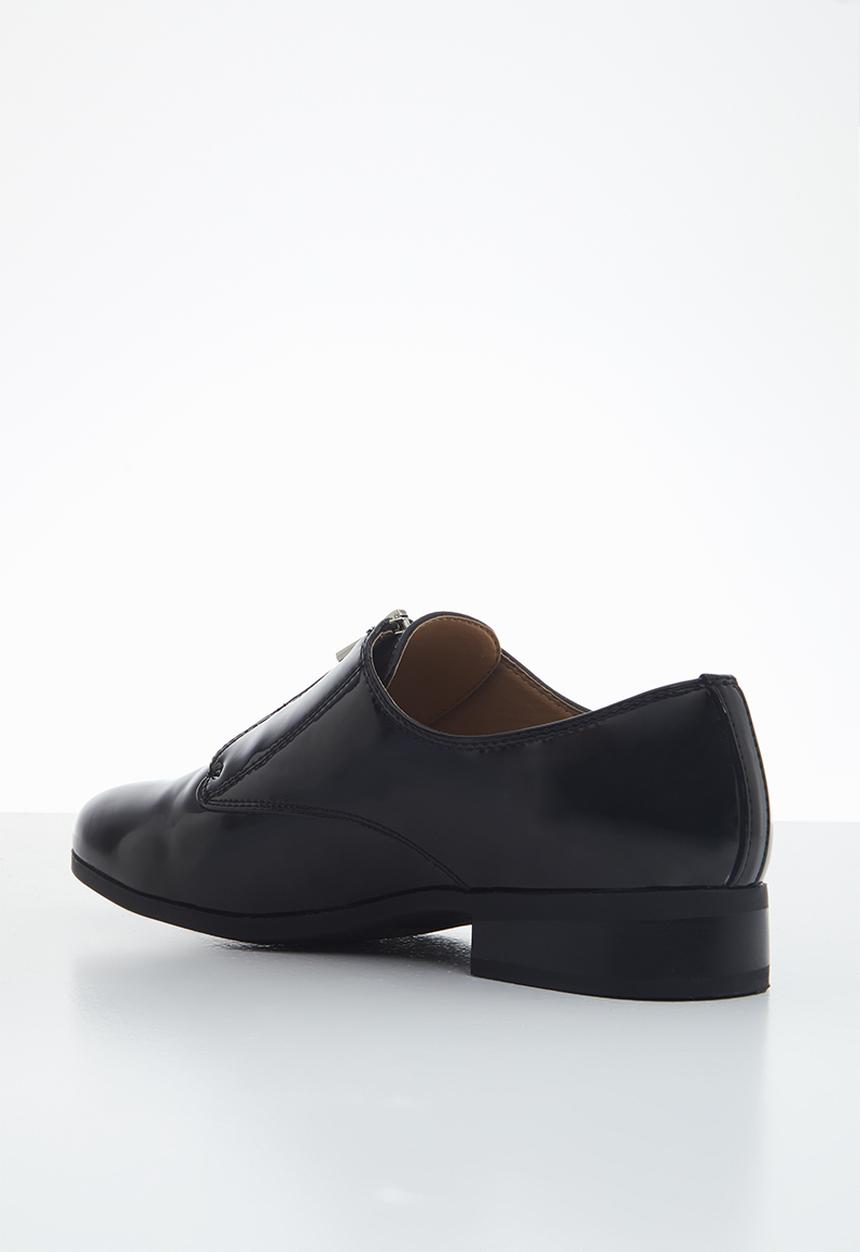 Missguided - Zip front brogue - black