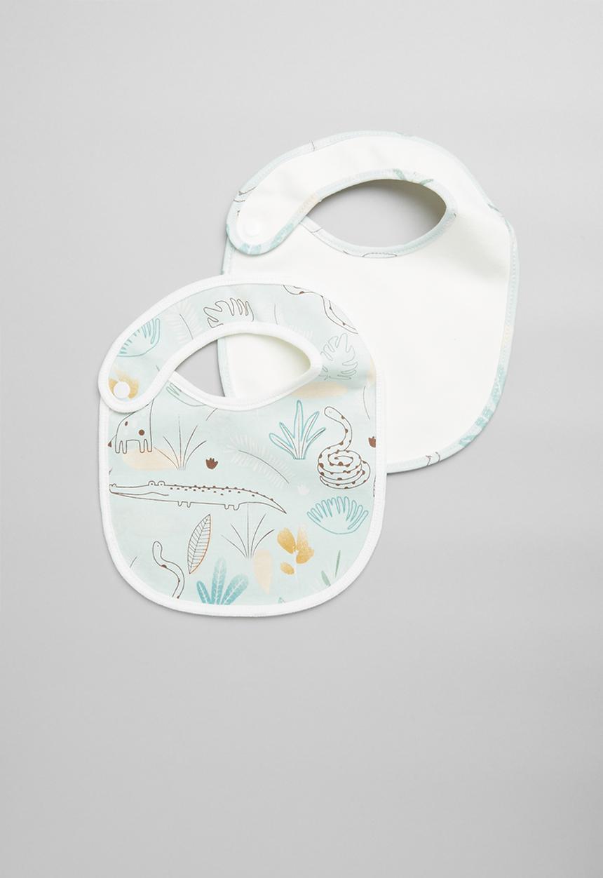 Pop Candy - Boys 2 pack bibs - blue & white