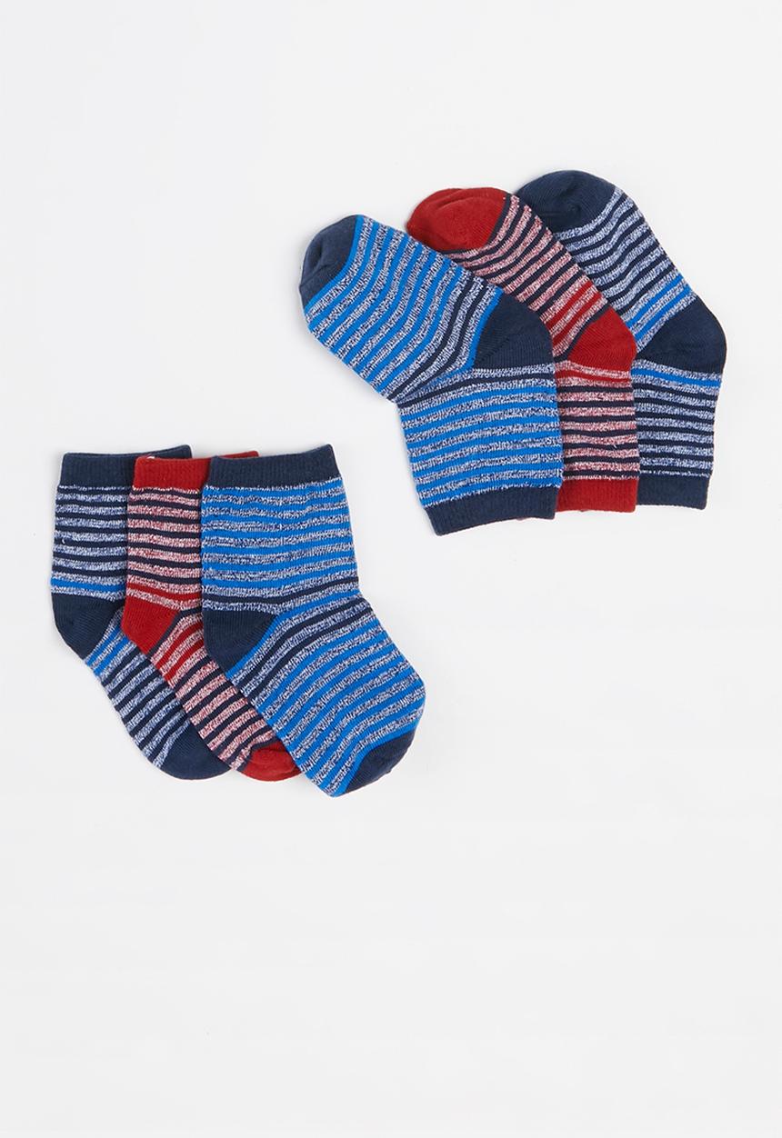 MINOTI - Boys 3 pack ankle socks -  multi