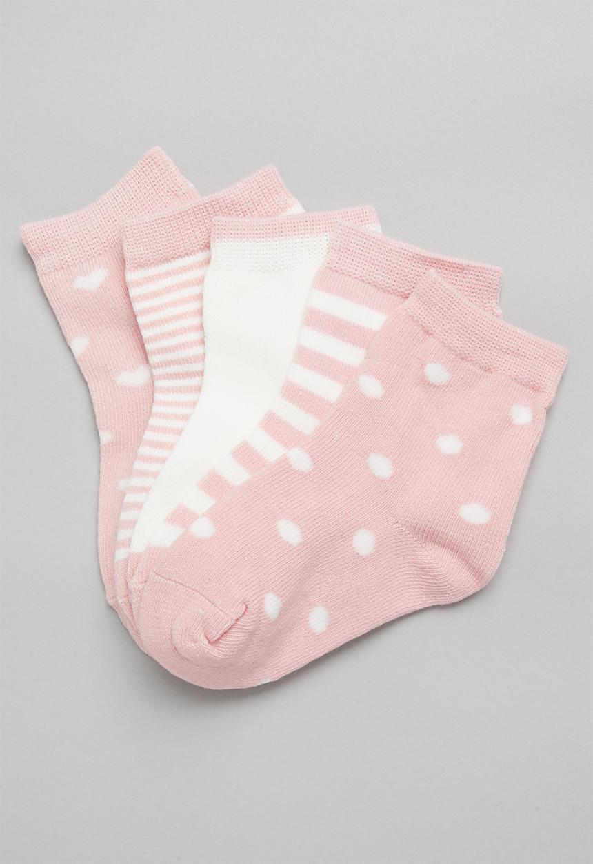 Pop Candy - Girls 5 pack printed socks - pink