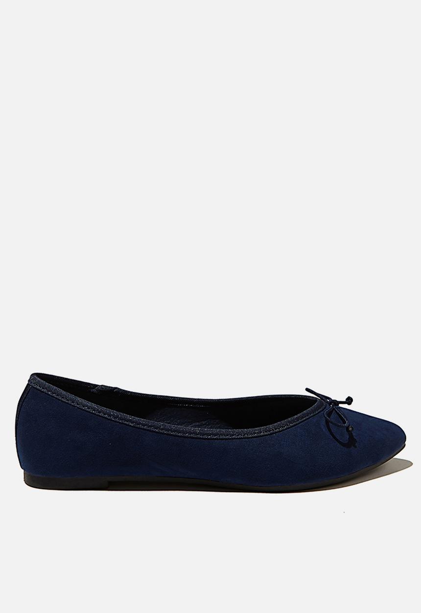 Cotton On - Essential evelyn point ballet - navy micro