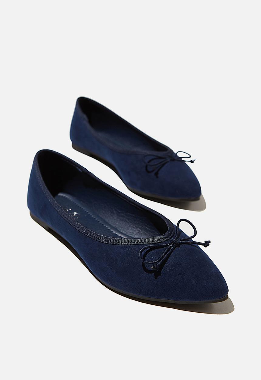 Cotton On - Essential evelyn point ballet - navy micro