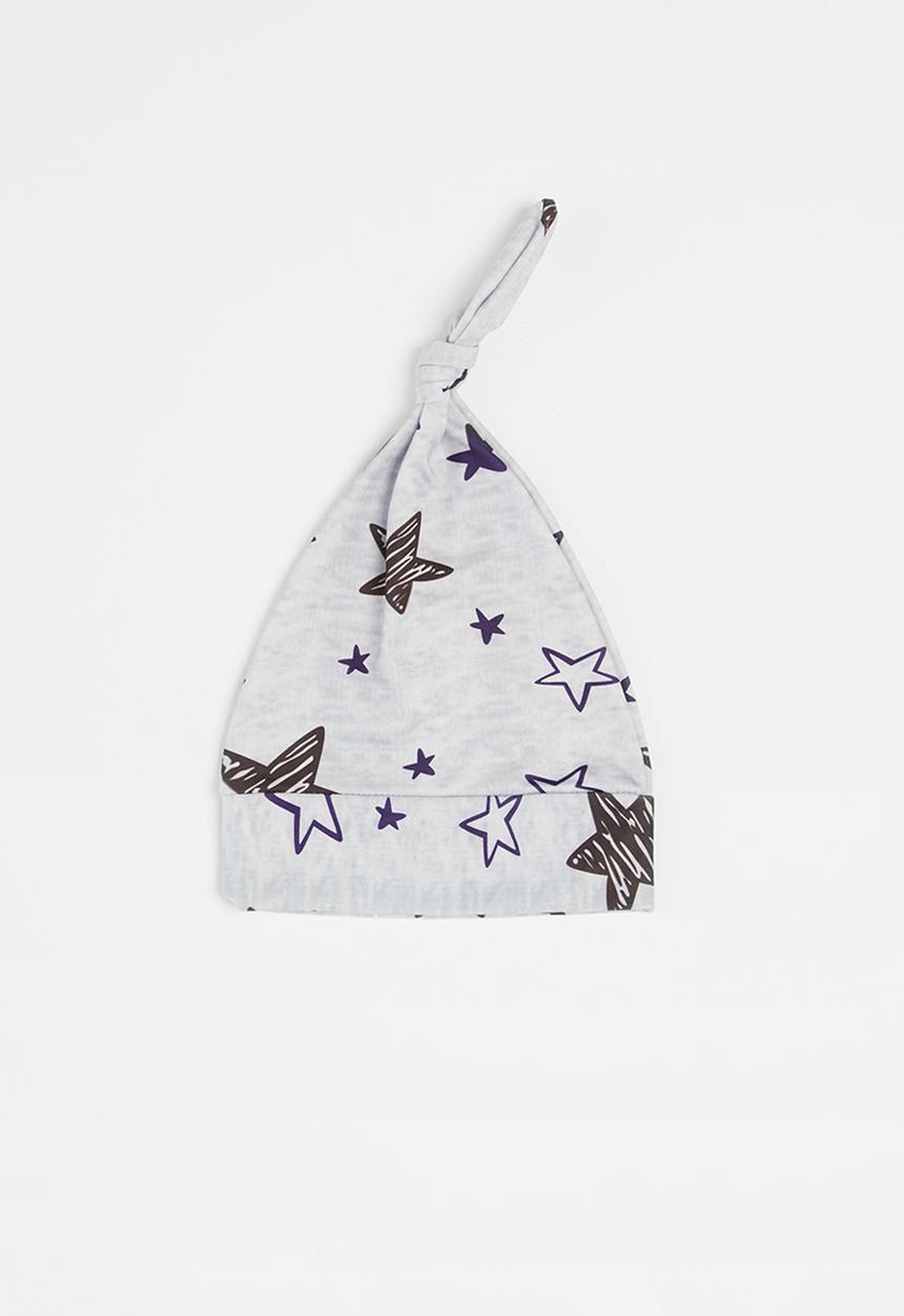 Pop Candy - Boys beanie & receiving blanket set - grey