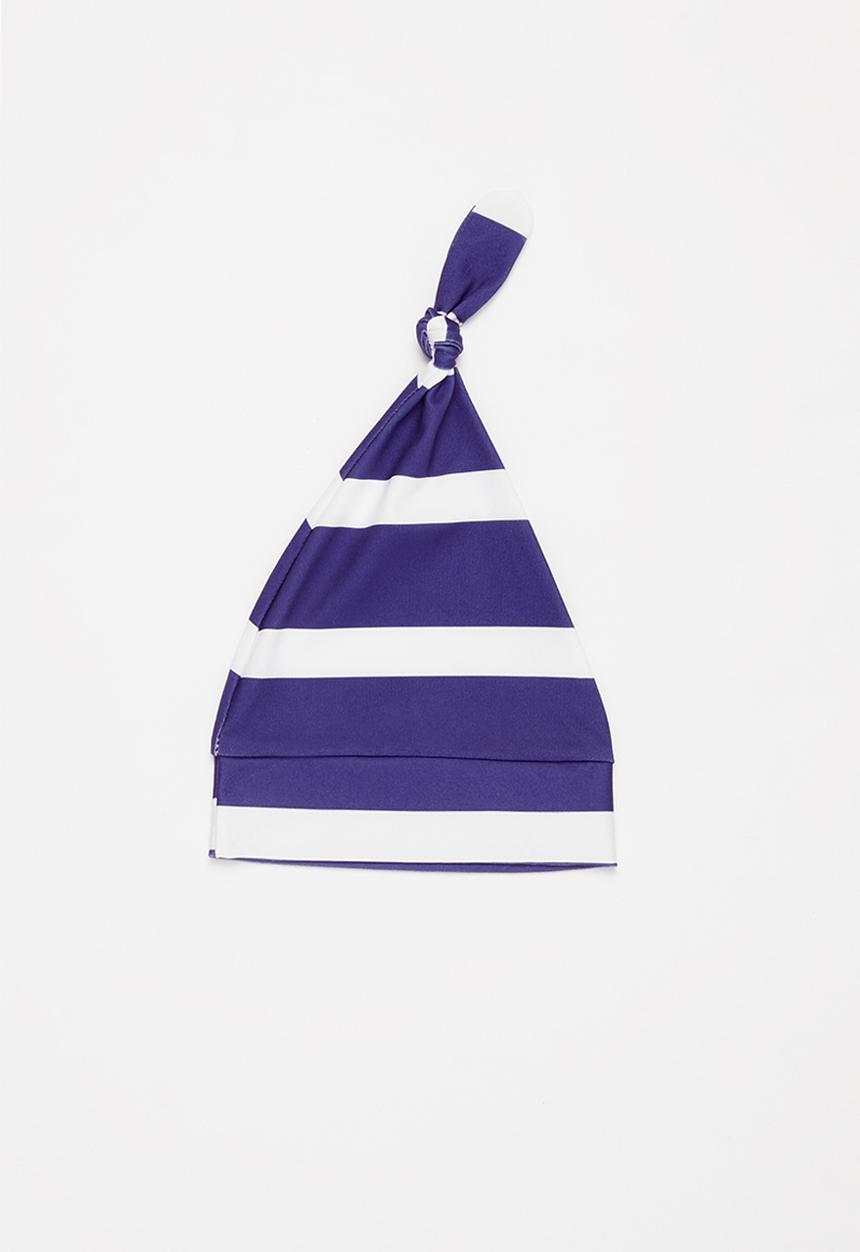 Pop Candy - Boys beanie & receiving blanket set - navy & white
