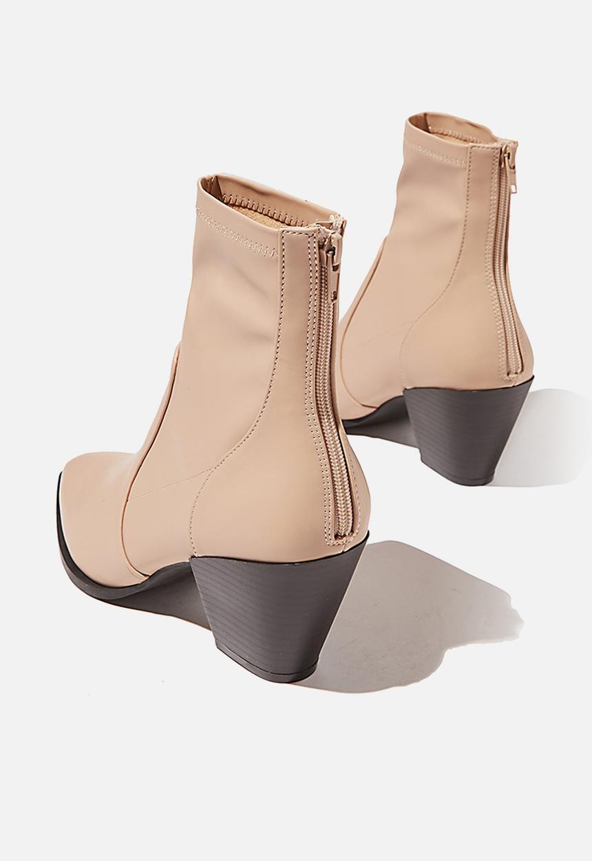 Cotton On - Stassi western sock boot - beige smooth
