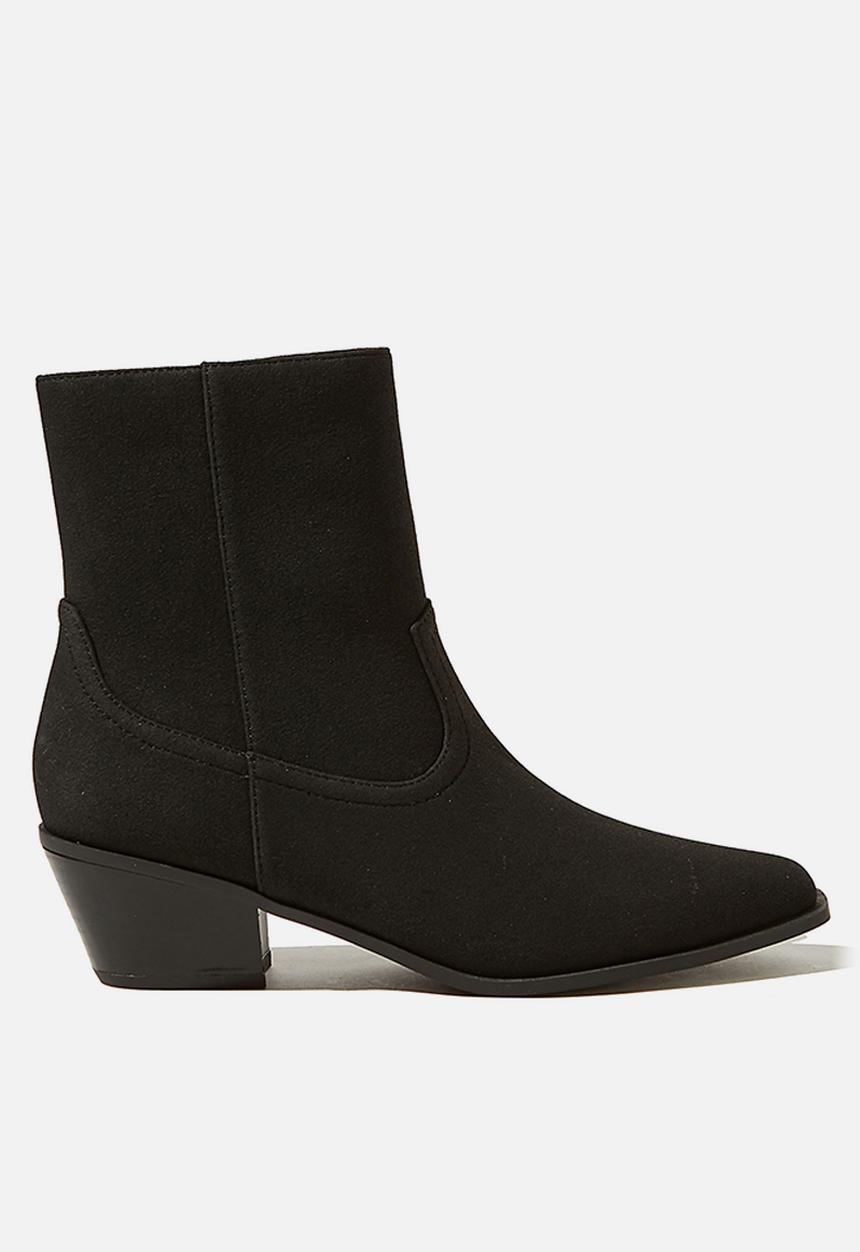 Cotton On - Marlie minimal western boot - black