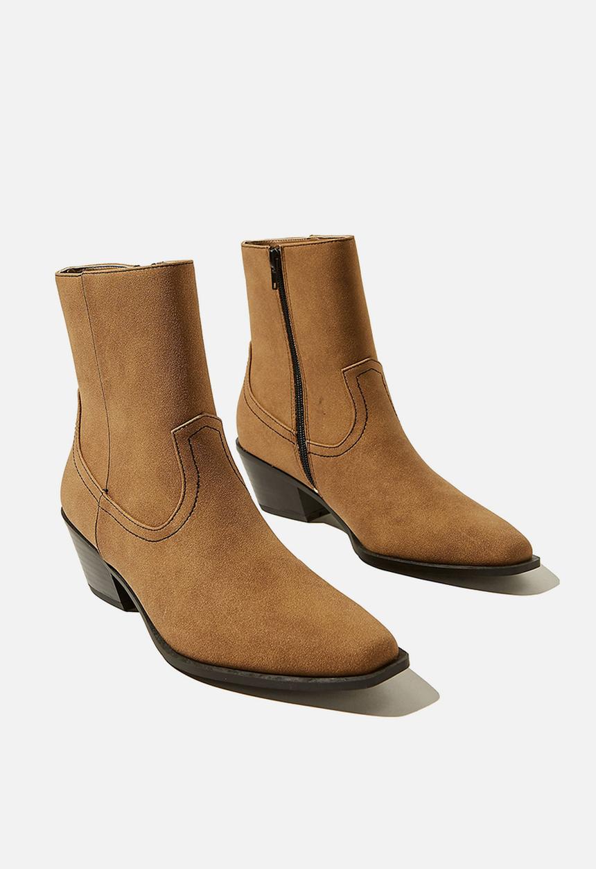 Cotton On - Marlie minimal western boot - tan