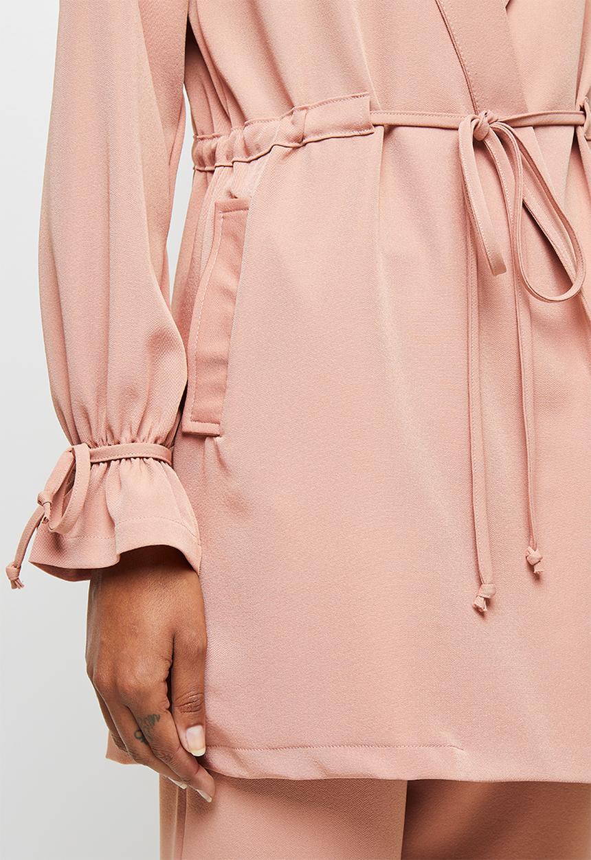 edit - Utility belted jacket - rose