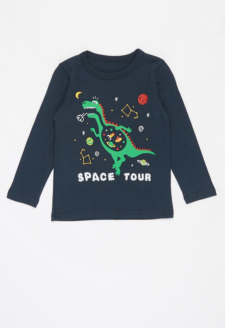 Pop Candy - Boys long sleeve dino tee - navy