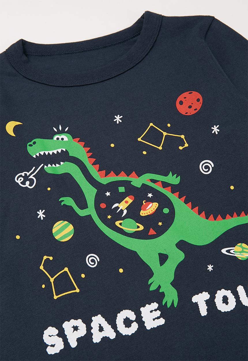 Pop Candy - Boys long sleeve dino tee - navy
