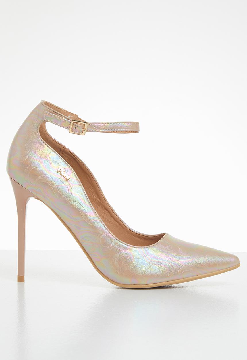 Plum - Mermaid ankle strap court - champagne
