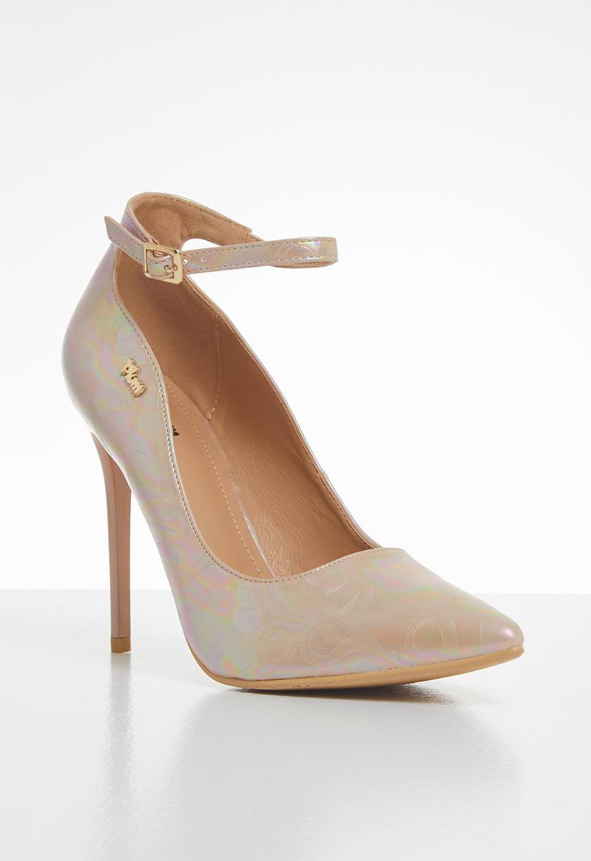Plum - Mermaid ankle strap court - champagne
