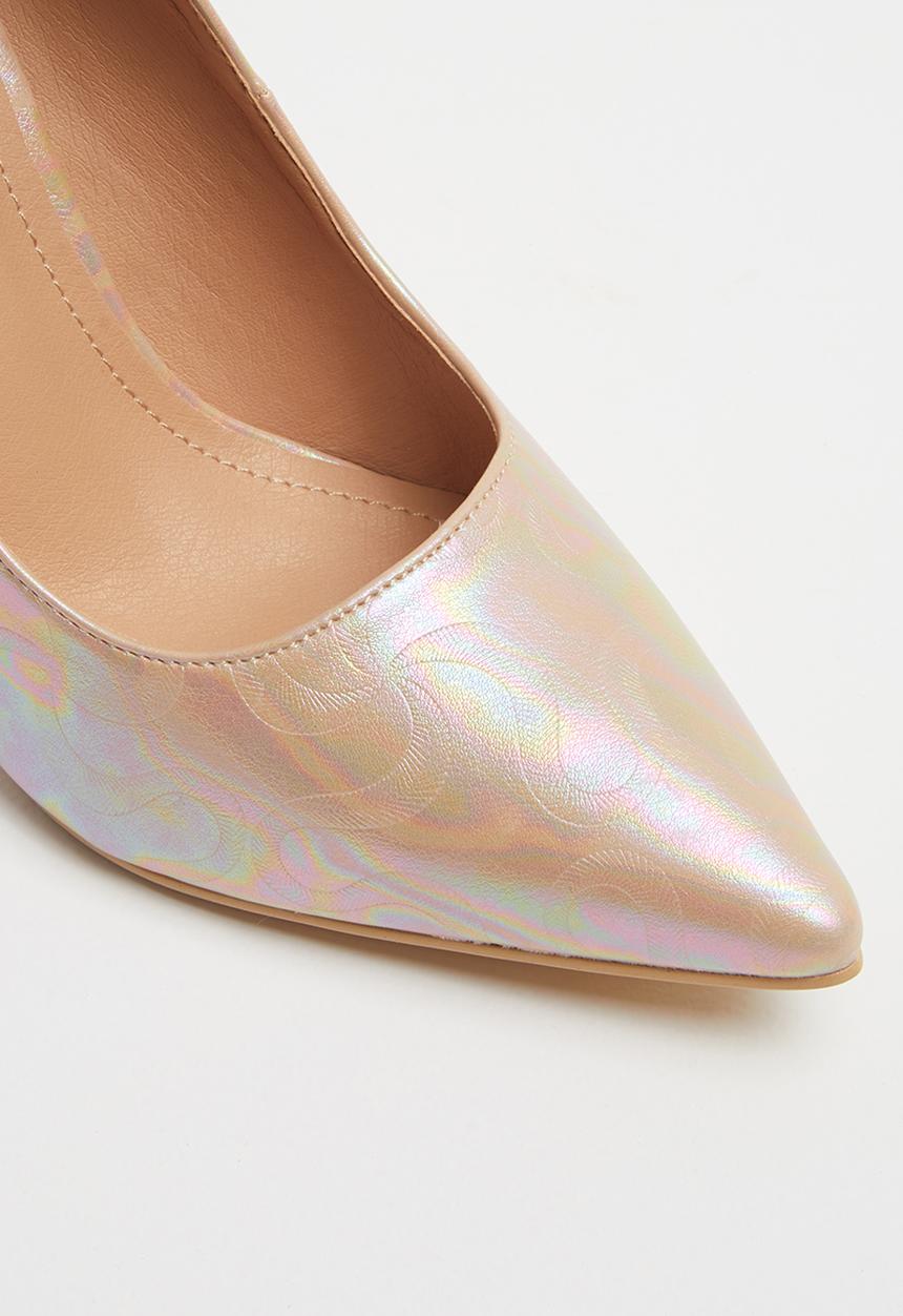 Plum - Mermaid ankle strap court - champagne