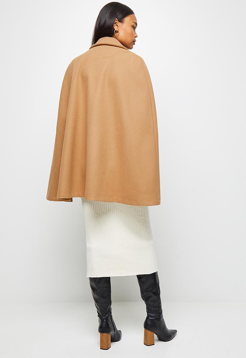 edit - Collared cape - camel