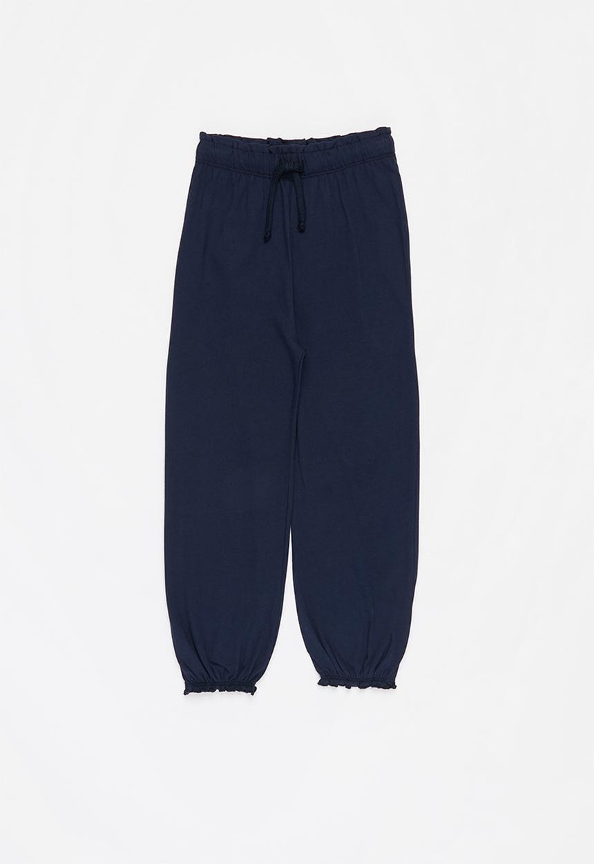 Pop Candy - Younger girls easy jersey pants - navy