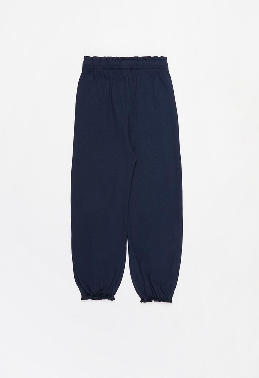 Pop Candy - Younger girls easy jersey pants - navy