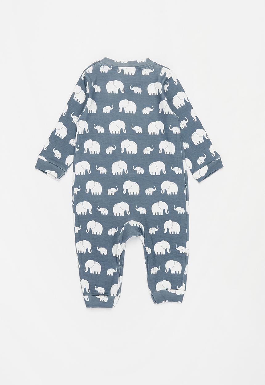 Pop Candy - Boys printed romper - blue & white