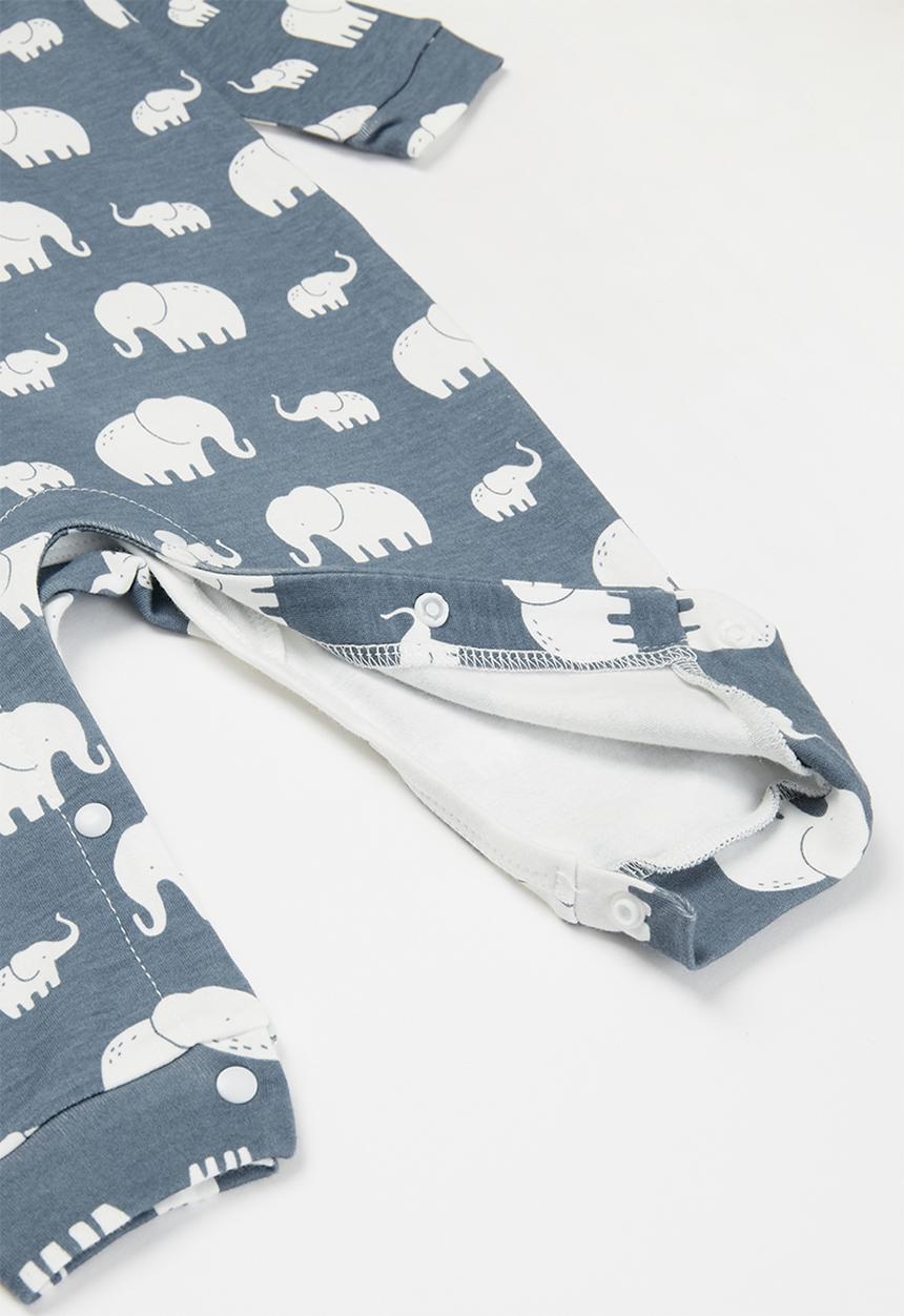 Pop Candy - Boys printed romper - blue & white