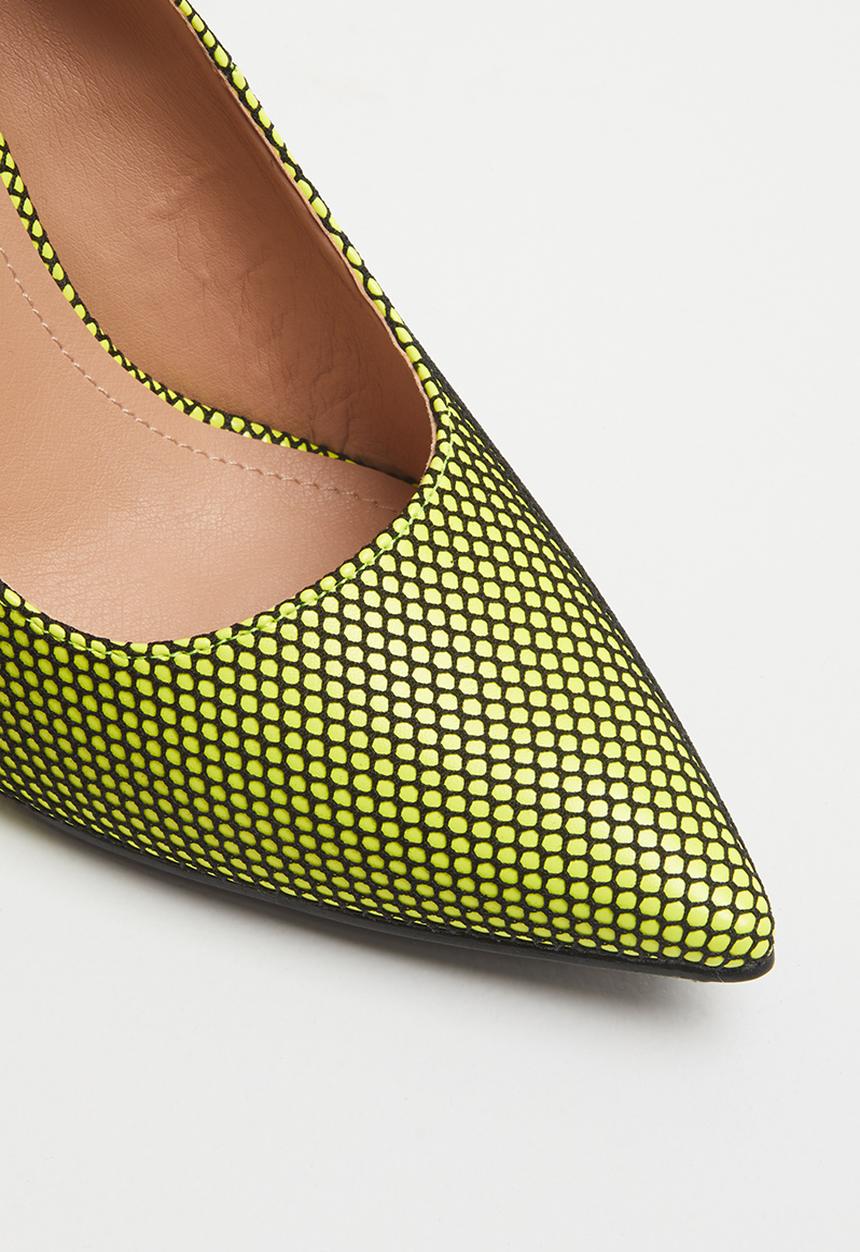Plum - Ruby ankle strap court - yellow