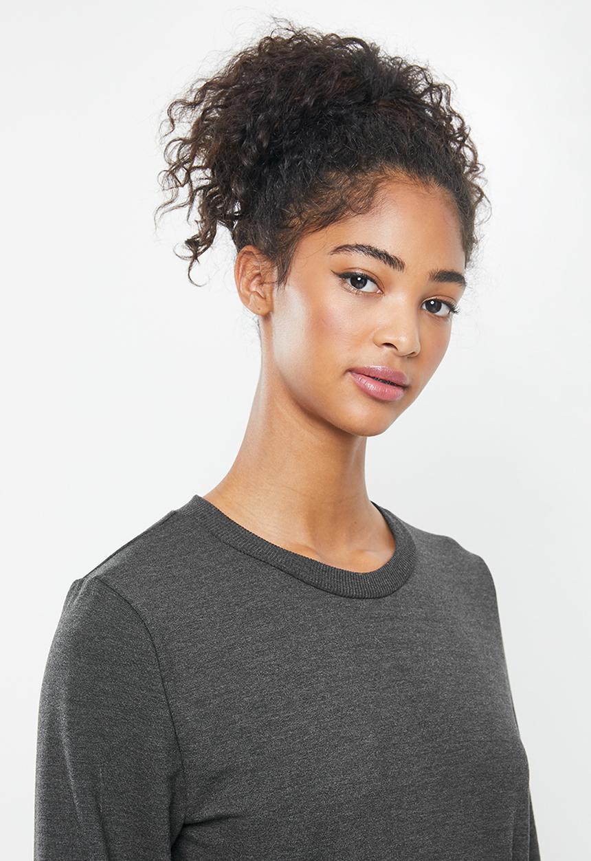 Blake - Fleece drawstring jumpsuit - charcoal