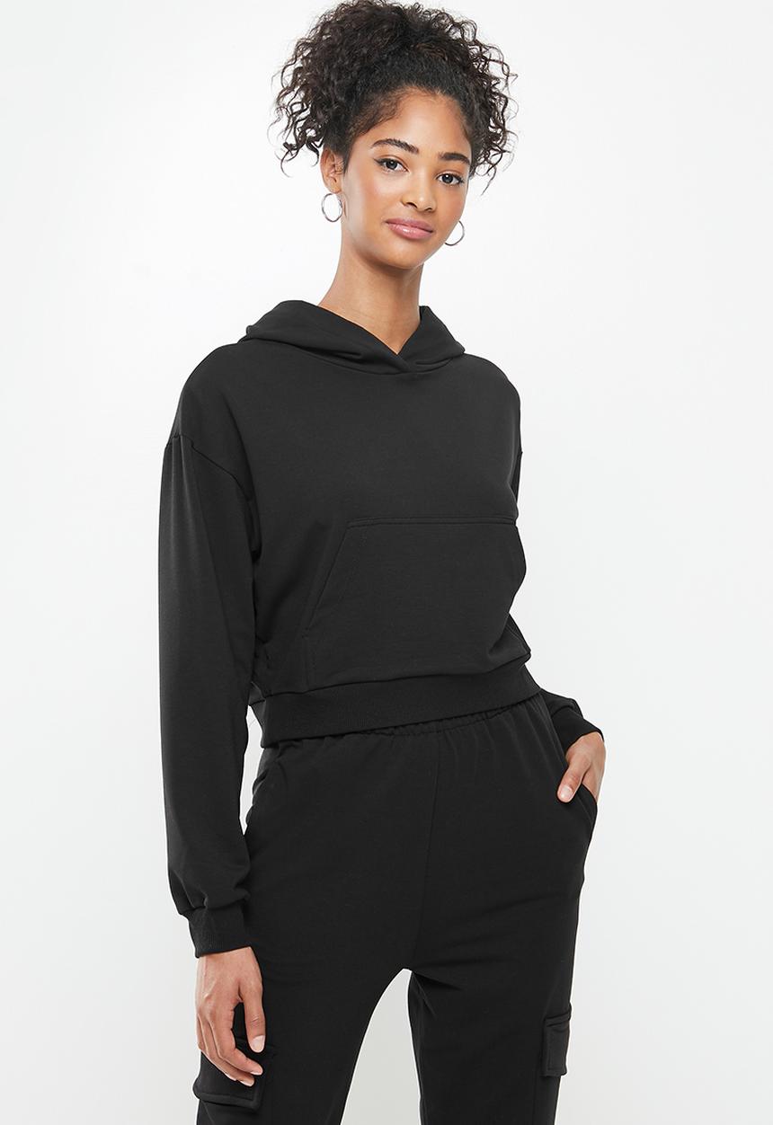 Blake - Cropped hoodie - black