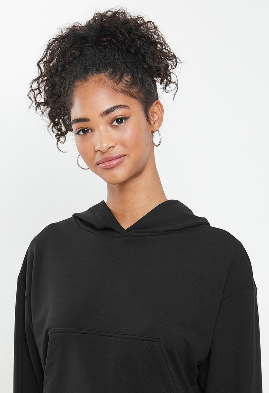 Blake - Cropped hoodie - black