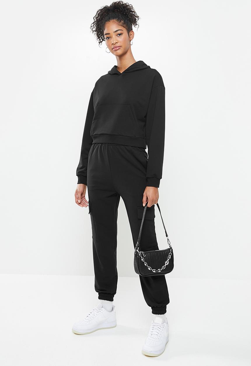 Blake - Cropped hoodie - black