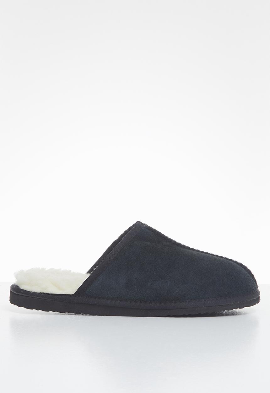 Karu - Mule suede wool inner slipper - black