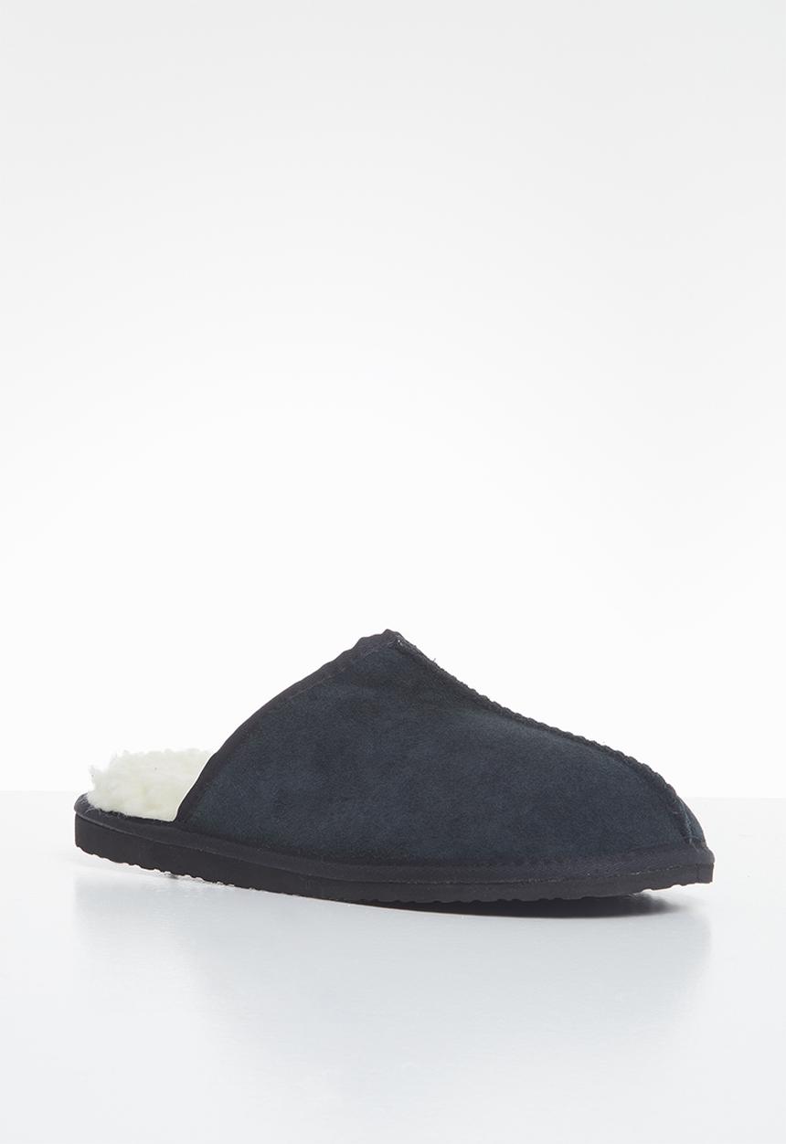 Karu - Mule suede wool inner slipper - black