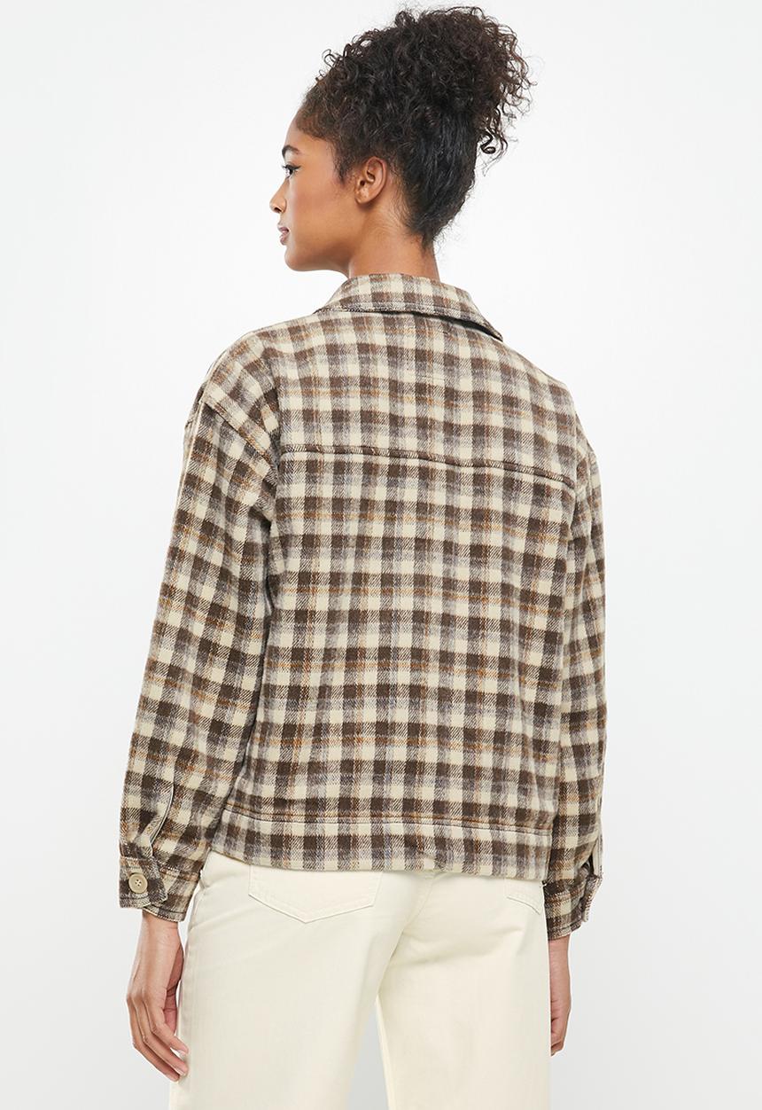 Cotton On - The trucker shacket - brown & neutral