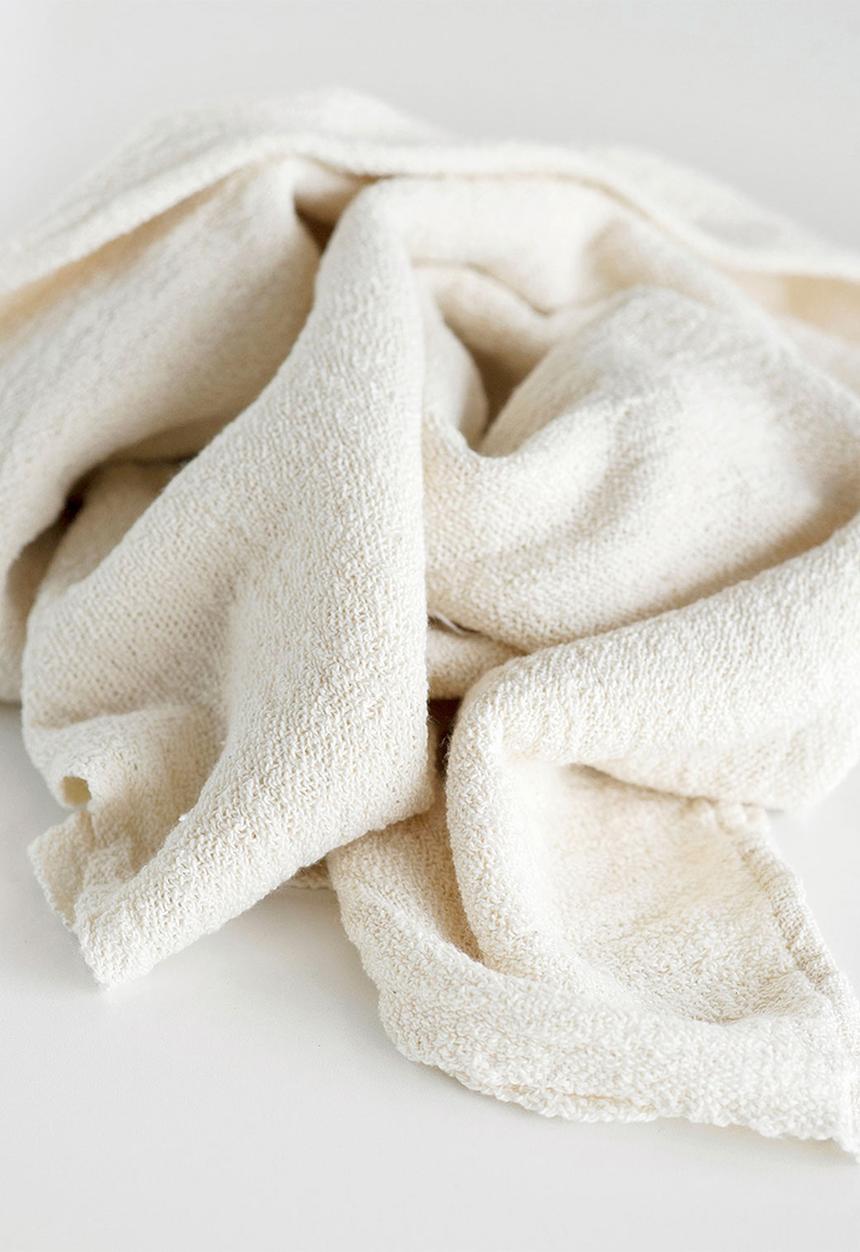 Barrydale Hand Weavers - Baby blanket - stripes throughout - natural