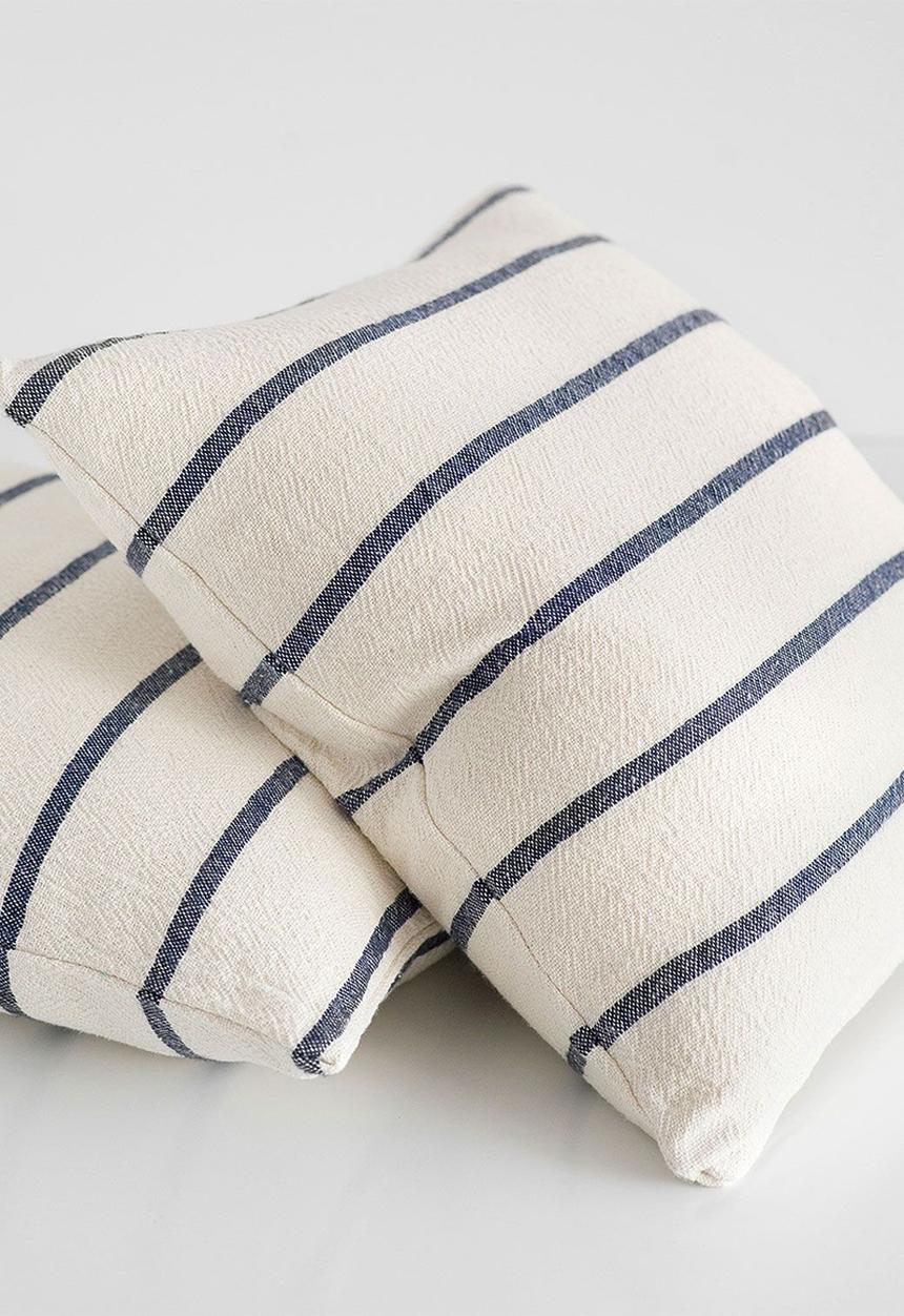 Barrydale Hand Weavers - Country cushion cover - navy & cream 
