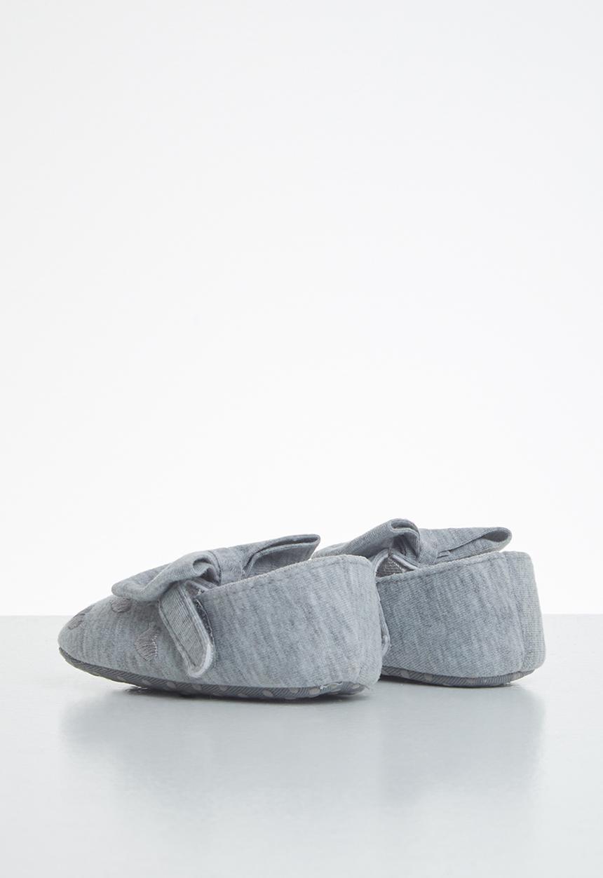 Pop Candy - Baby girls pump with bow - light grey