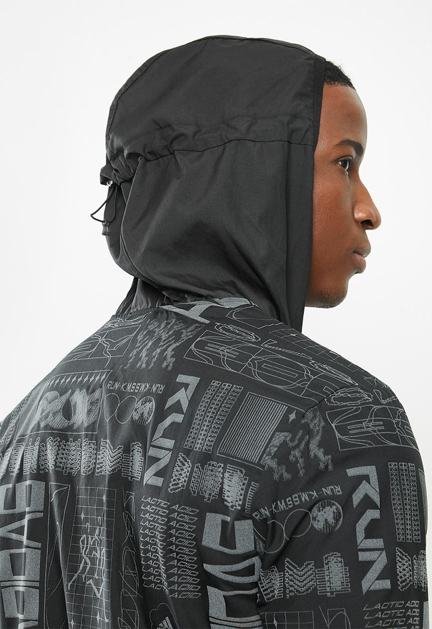 adidas Performance - Own the run jacket - black & reflective silver
