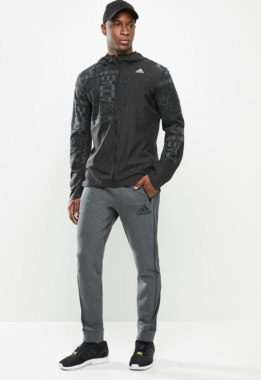 adidas Performance - Own the run jacket - black & reflective silver