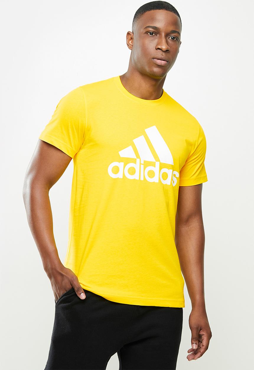 adidas Performance - Bl sj T-shirt - yellow & white