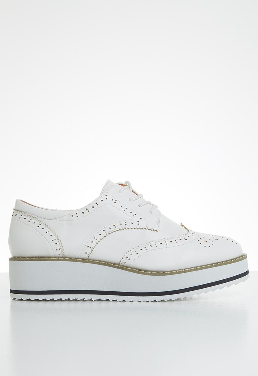 Madison® - Faith flatform brogue - white